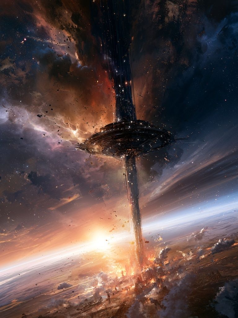 Cosmic Space Station Poster. poster — space art
