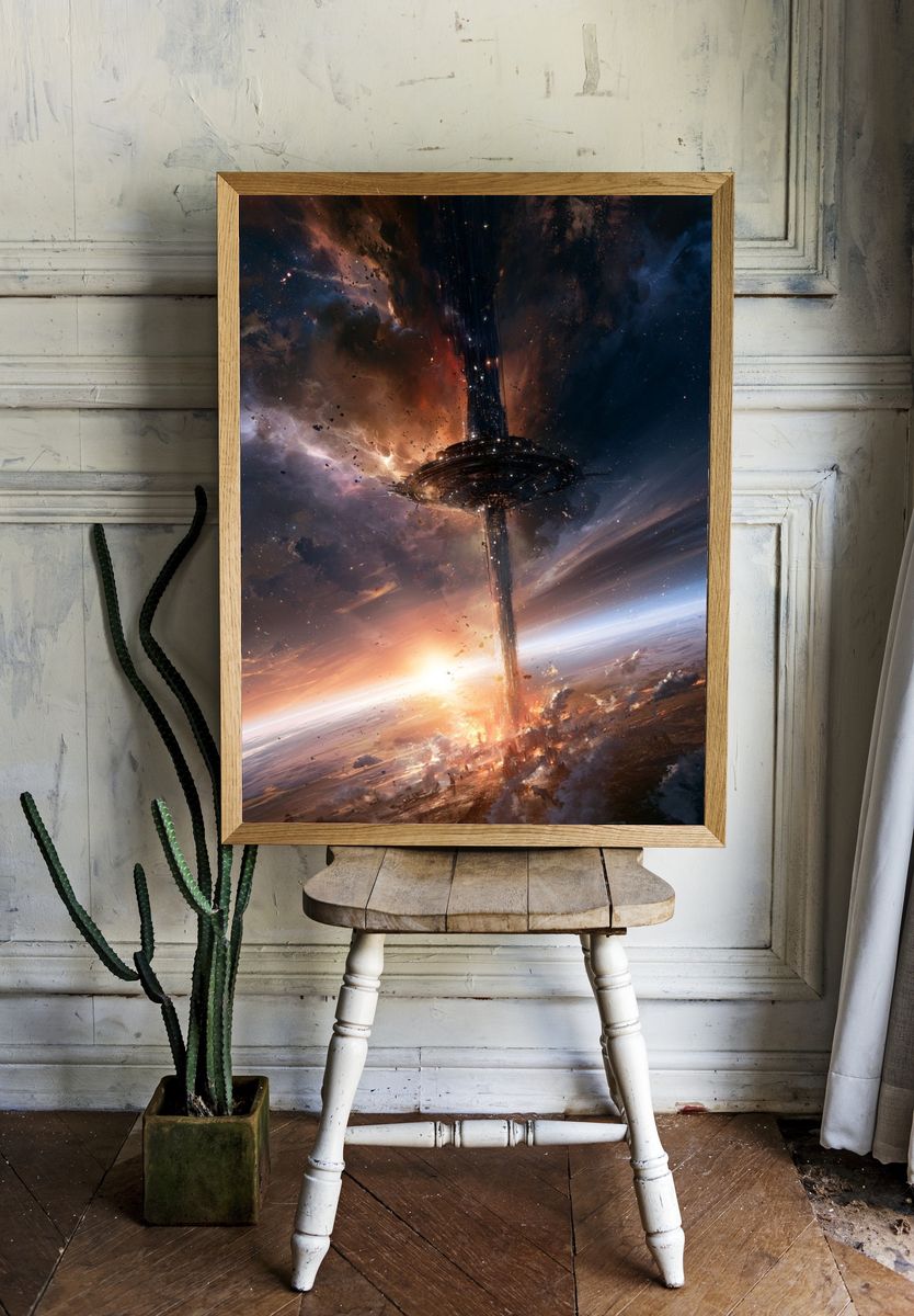 Cosmic Space Station Poster. — room view 1