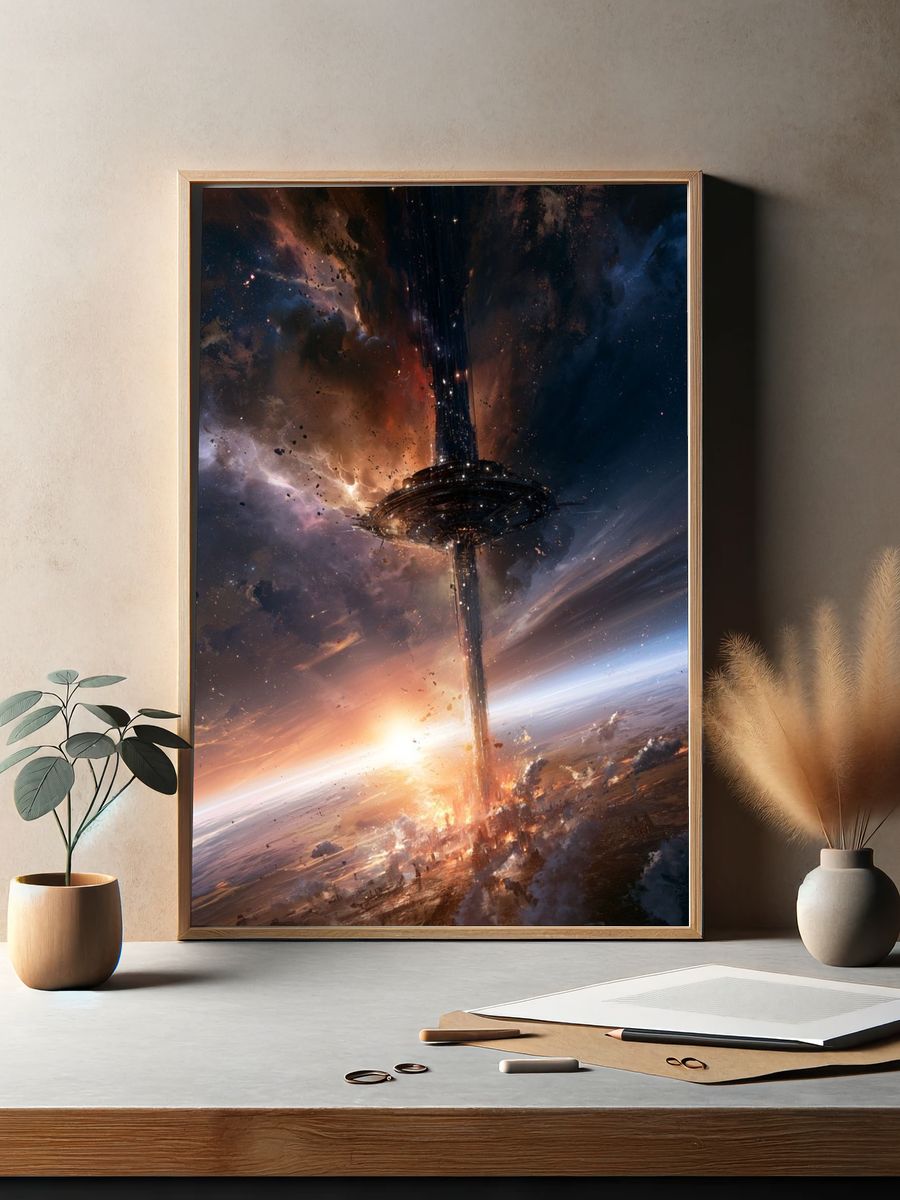 Cosmic Space Station Poster. — room view 2