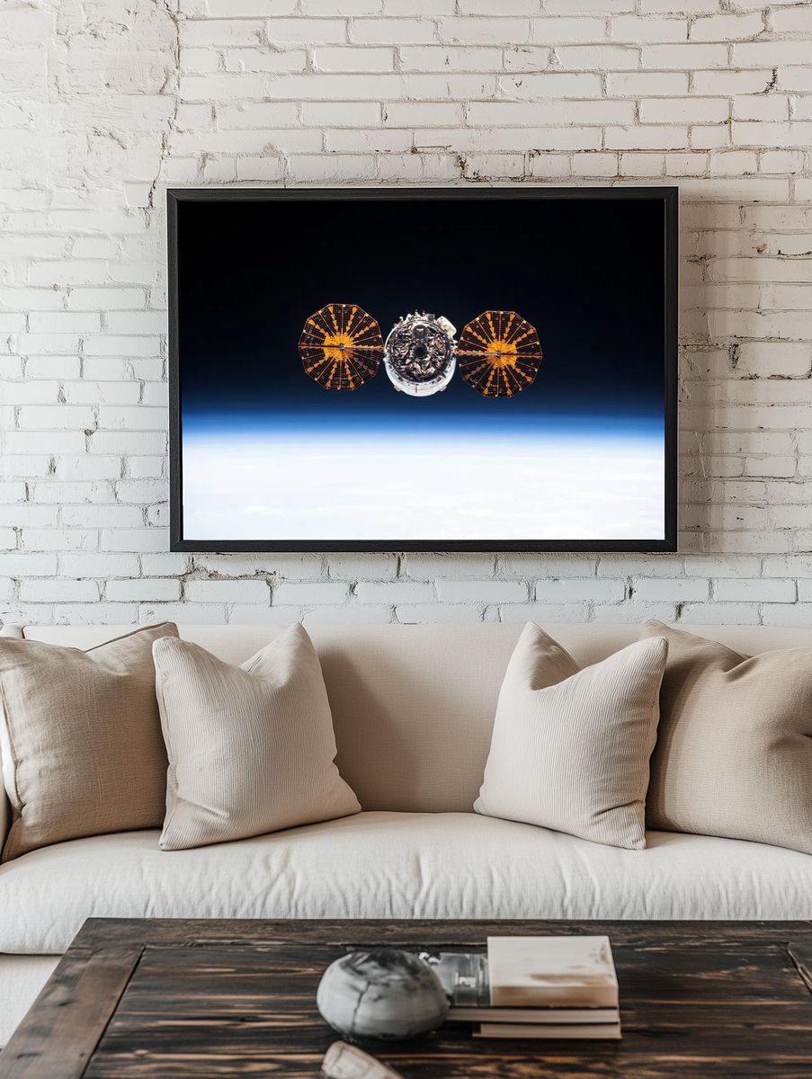 Spacecraft in Orbit — Space Print. — room view 1