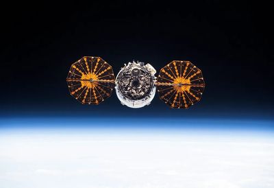 Spacecraft in Orbit — Space Print. poster