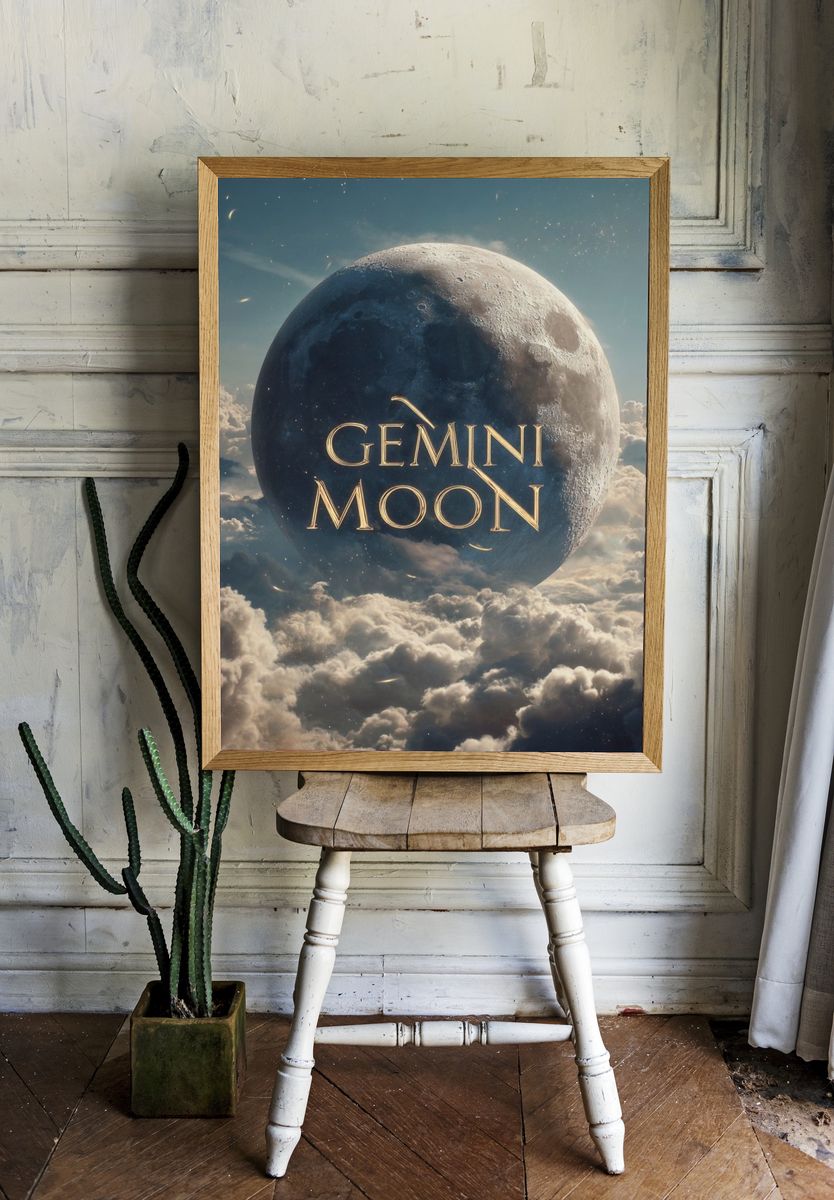 Gemini Moon Space Poster. — room view 1