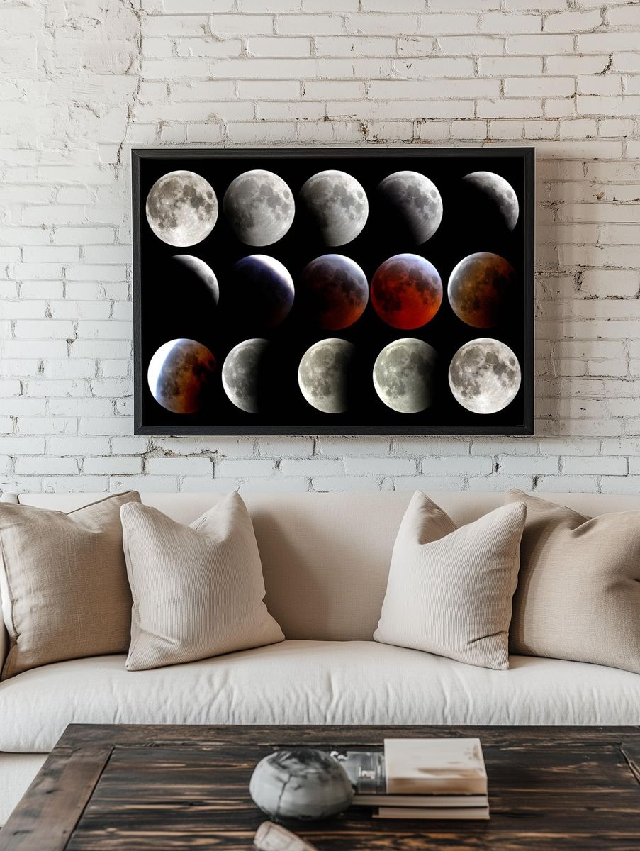 Lunar Phases Space Poster. — room view 1