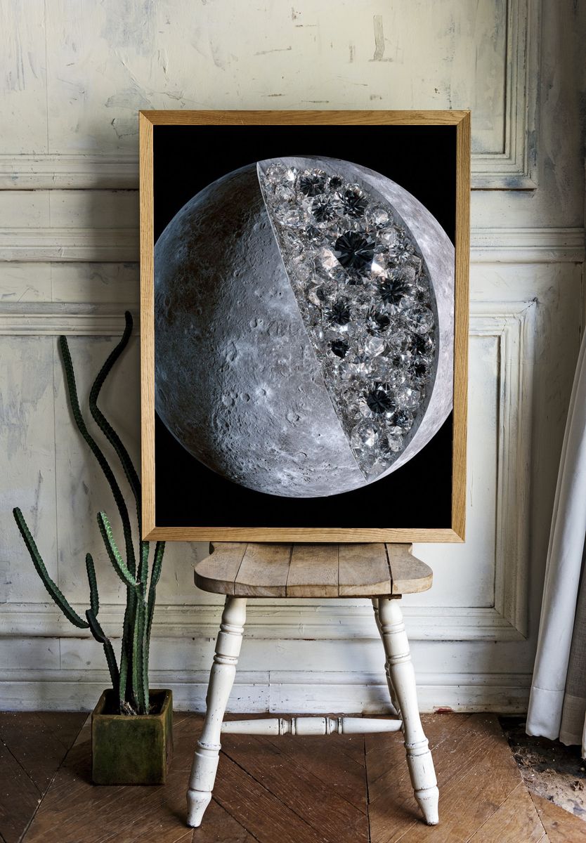 Crystal Moon Space Print. — room view 1