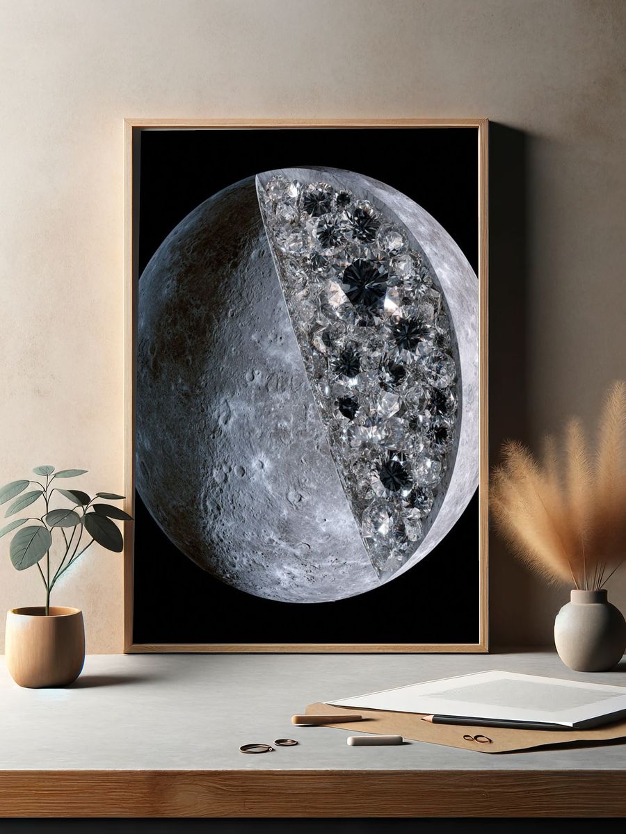 Crystal Moon Space Print. — room view 2