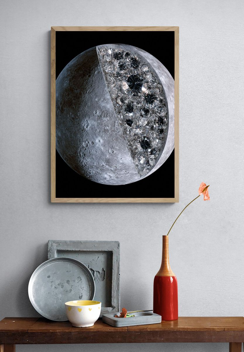 Crystal Moon Space Print. — room view 3