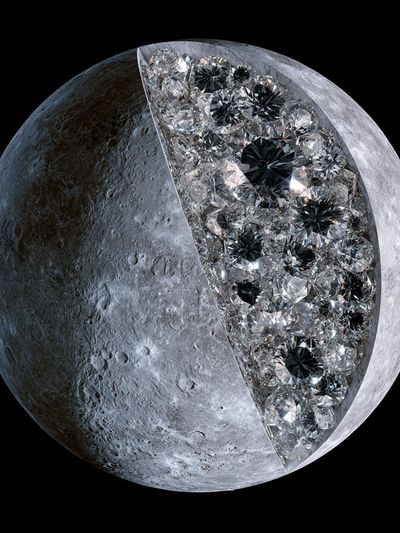 Crystal Moon Space Print. poster