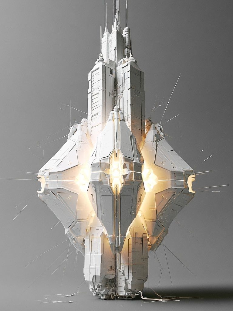 Futuristic Spacecraft Concept Poster. poster — space art