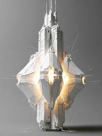 Futuristic Spacecraft Concept Poster. poster