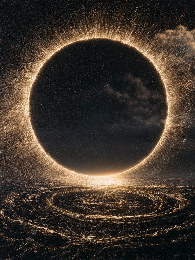 Solar Eclipse Cosmic Print. poster detail