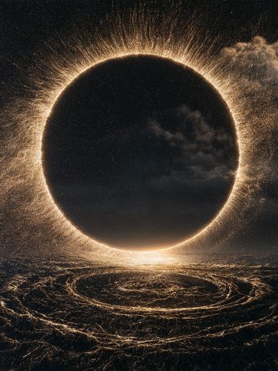 Solar Eclipse Cosmic Print.