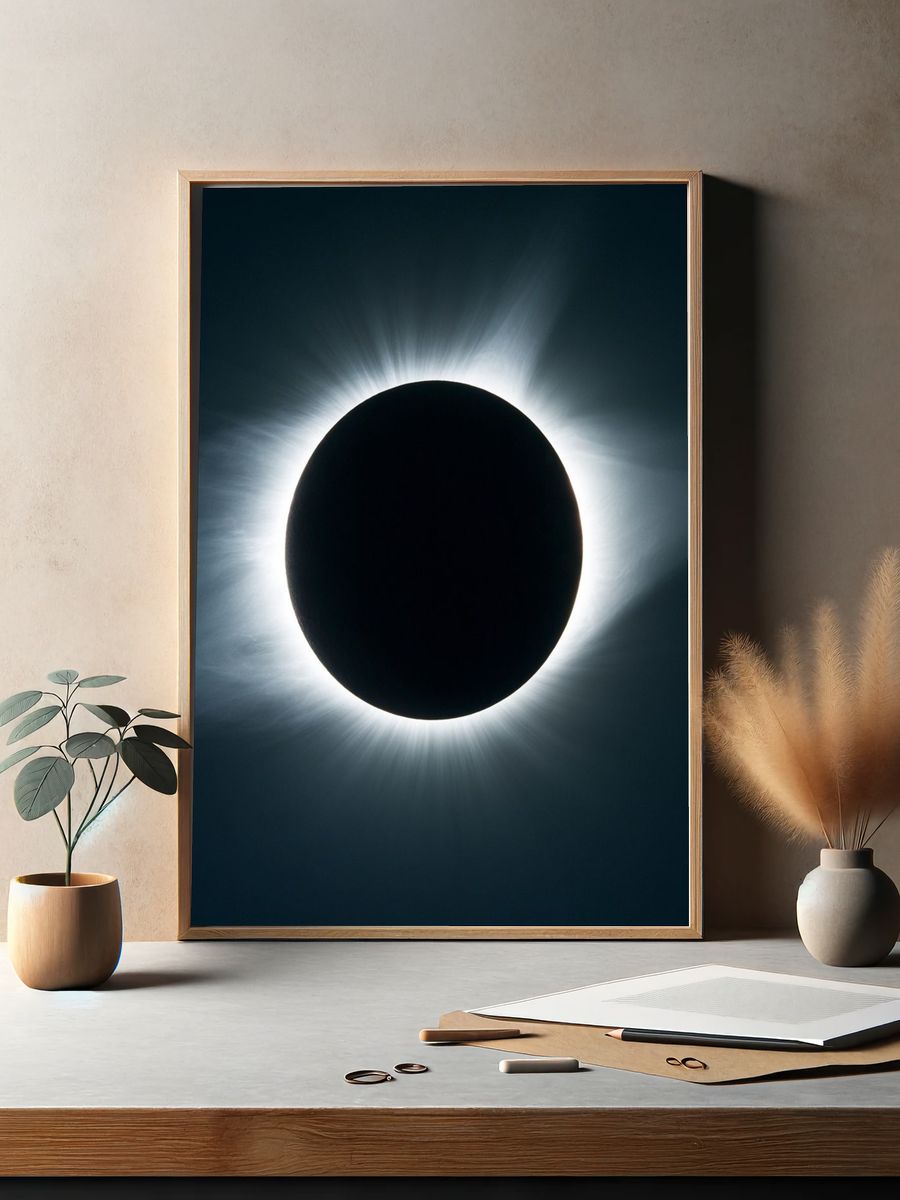 Solar Eclipse Space Print. — room view 2