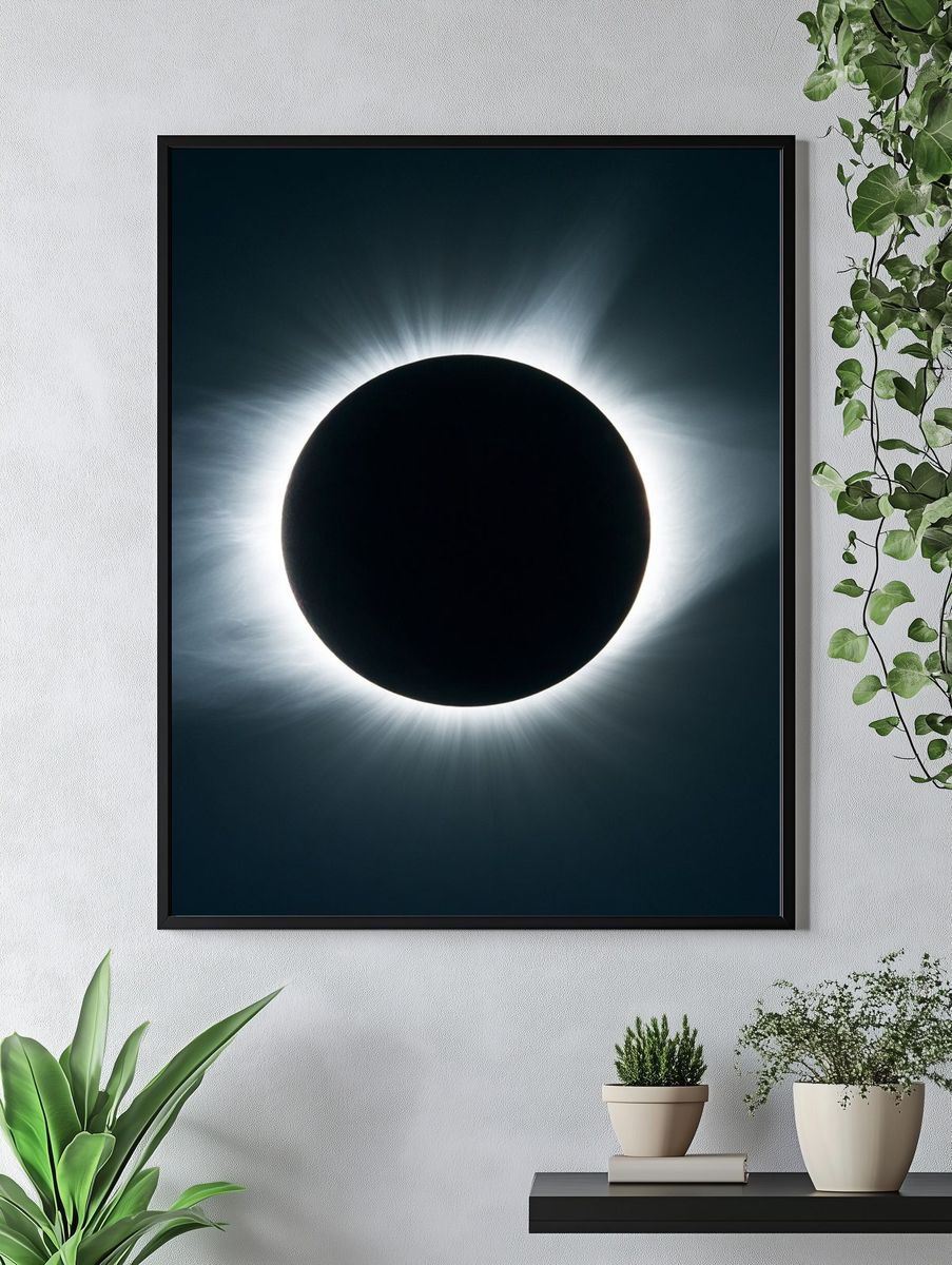 Solar Eclipse Space Print. — room view 4