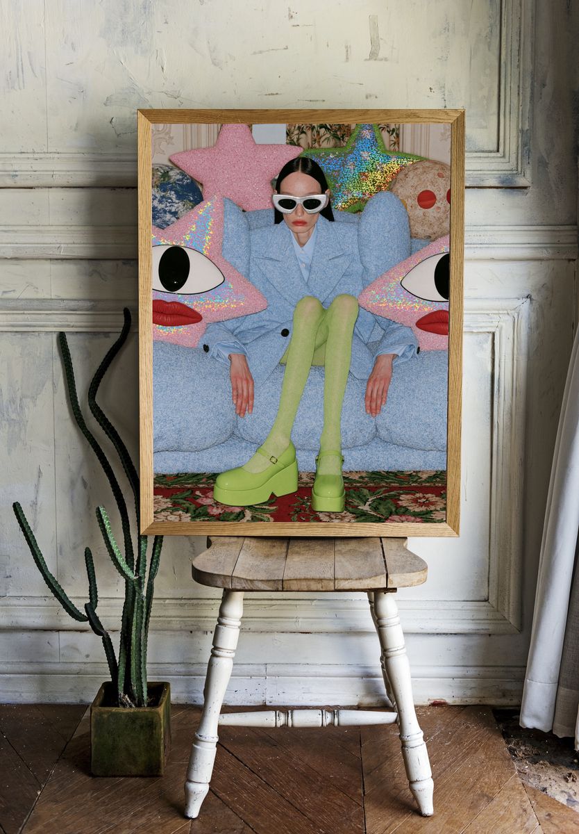 Surreal Fashion Portrait Poster. room preview
