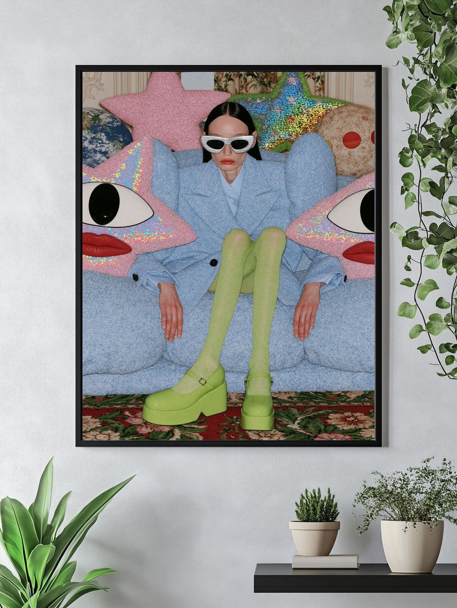 Surreal Fashion Portrait Poster. — room view 4
