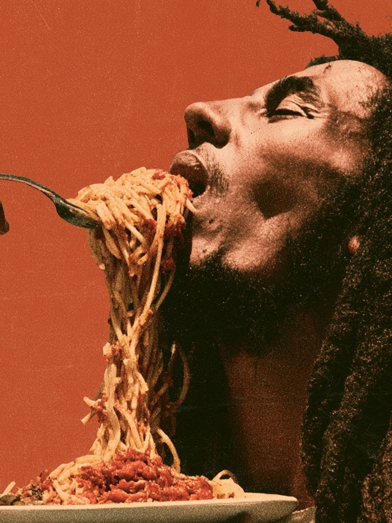 Spaghetti Portrait Photography Poster. poster detail