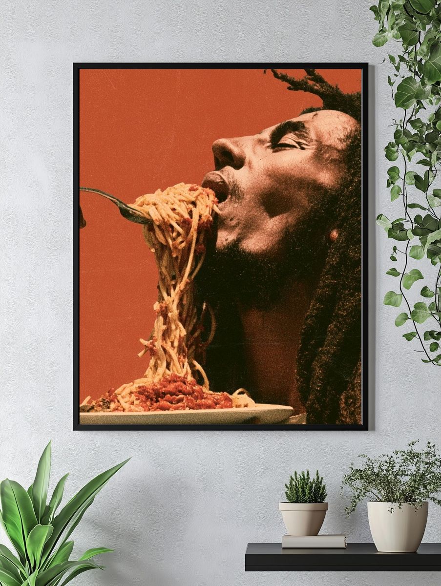 Spaghetti Portrait Photography Poster. — room view 4