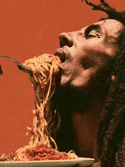 Spaghetti Portrait Photography Poster. poster