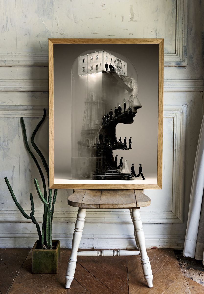 Surreal City Profile Photography Poster. room preview