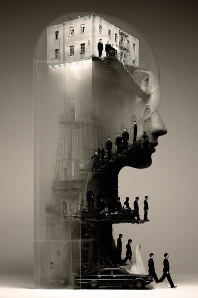 Surreal City Profile Photography Poster.