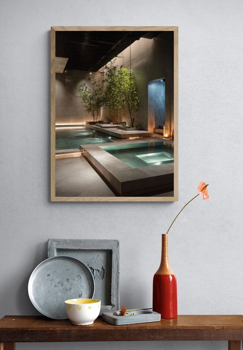 Modern Spa Interior — Photography Print. — room view 3