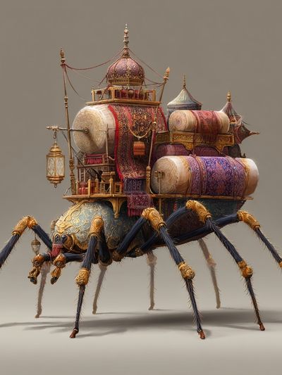 Steampunk Spider Illustration Poster. poster print