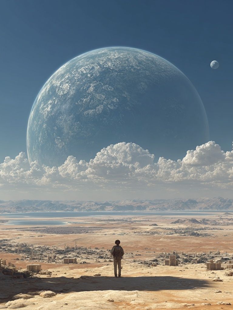Surreal Planetary Landscape — Space Print. poster — space art