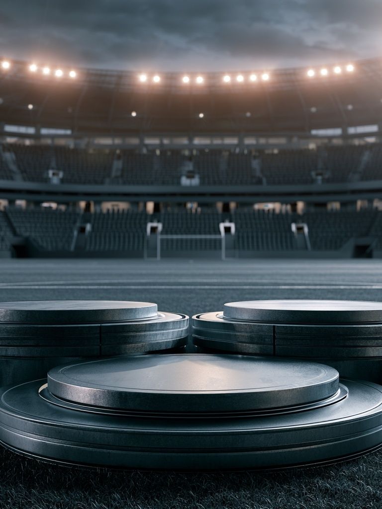 Empty Stadium Podiums Photography Poster. poster detail