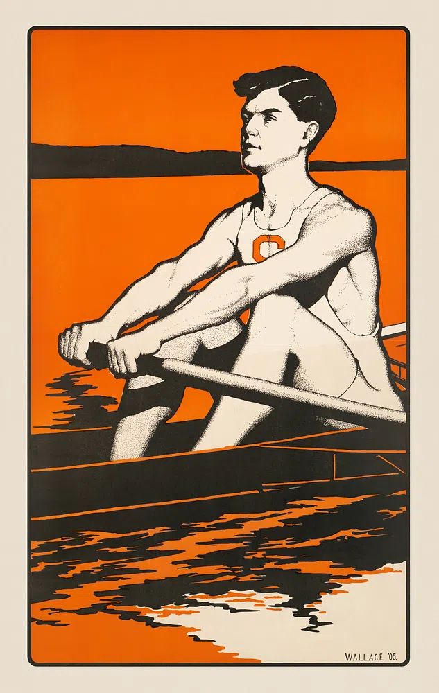 Syracuse University (1905), young crewman. poster detail