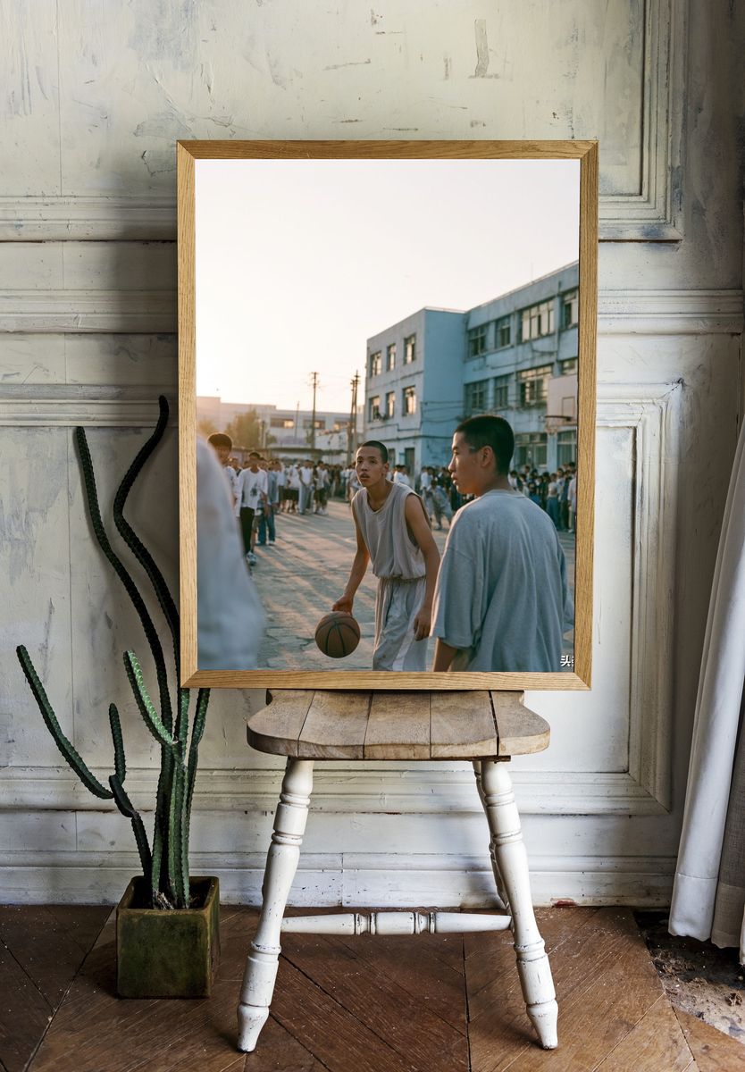 Street Basketball Court Photography Poster. — room view 1
