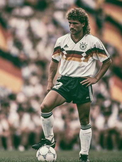 Vintage Soccer Player Photography Poster. poster