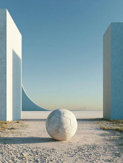 Minimalist Soccer Landscape Poster. poster print