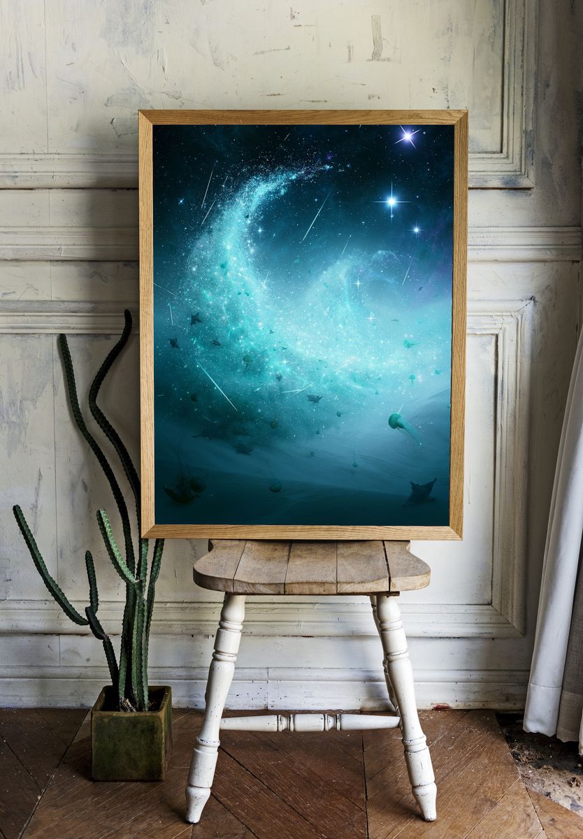 Celestial Ocean Dreamscape Poster. room preview