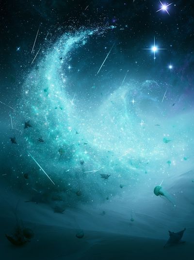 Celestial Ocean Dreamscape Poster. poster