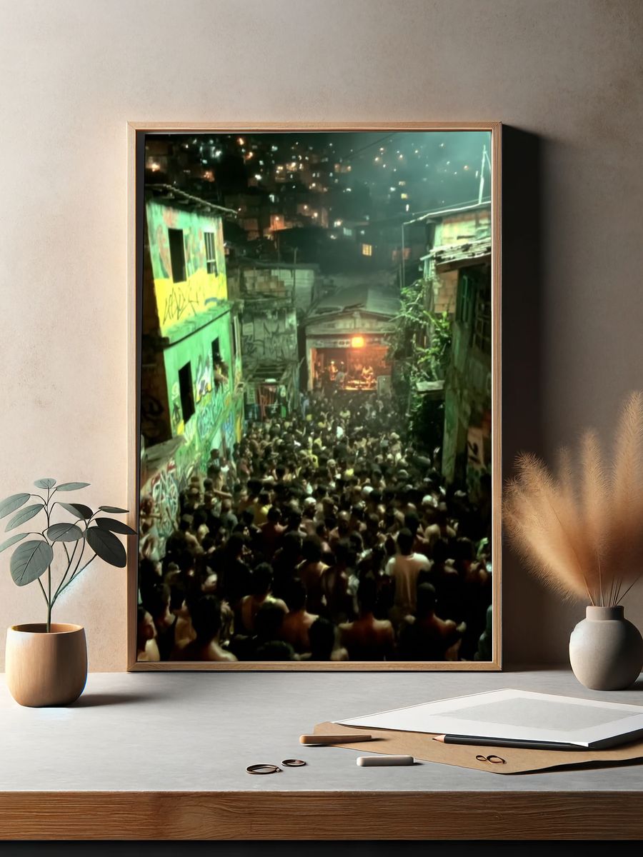 Vibrant Street Party — Photography Print. — room view 2