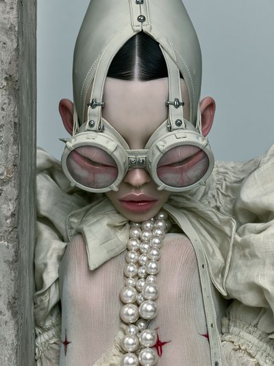 Surreal Pearl Portrait Print.