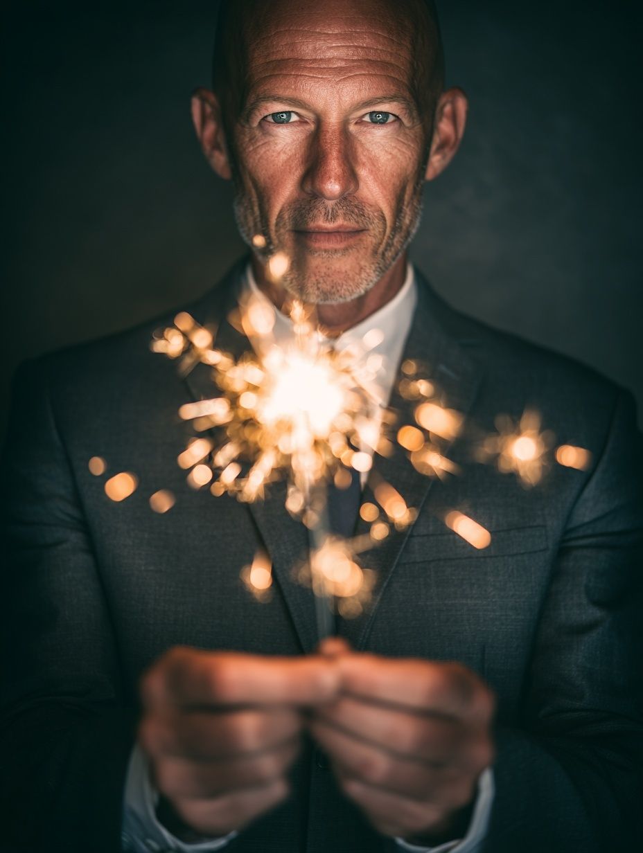 Sparkler Portrait Photography Poster. poster — photography art