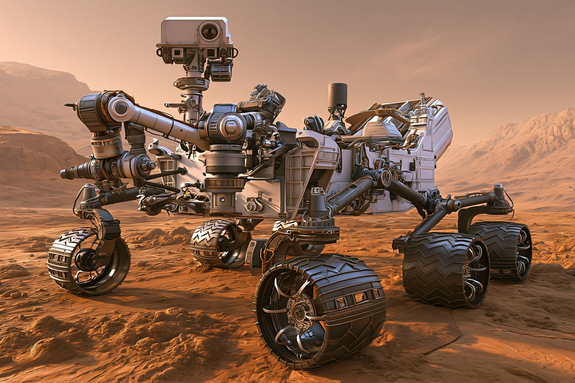 Mars Rover Exploration Print. poster detail