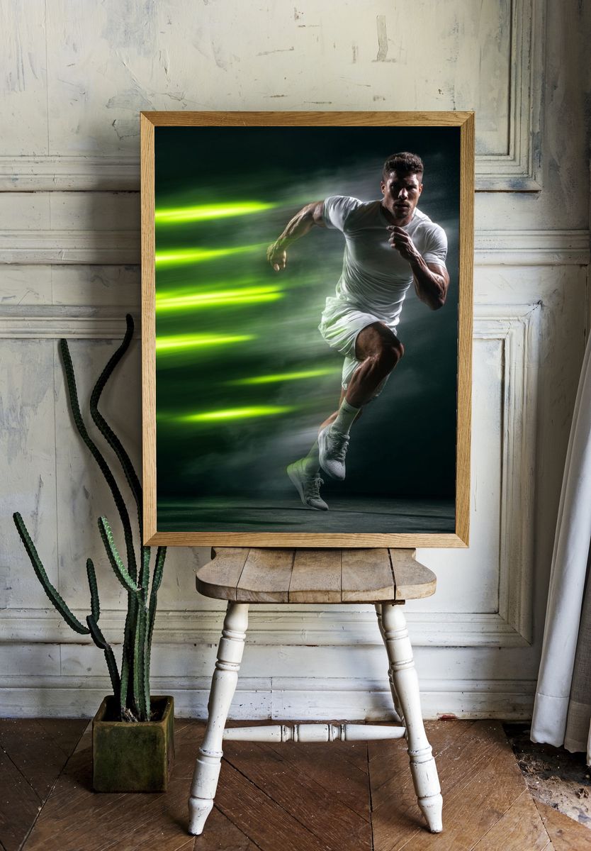 Sprinter Motion Blur Sport Poster. room preview