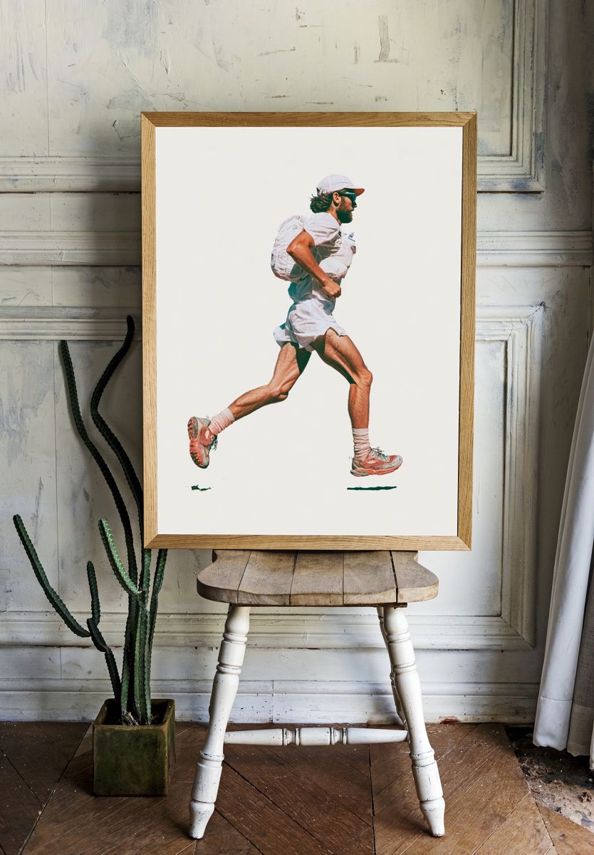 Runner in Motion Photography Poster. — room view 1