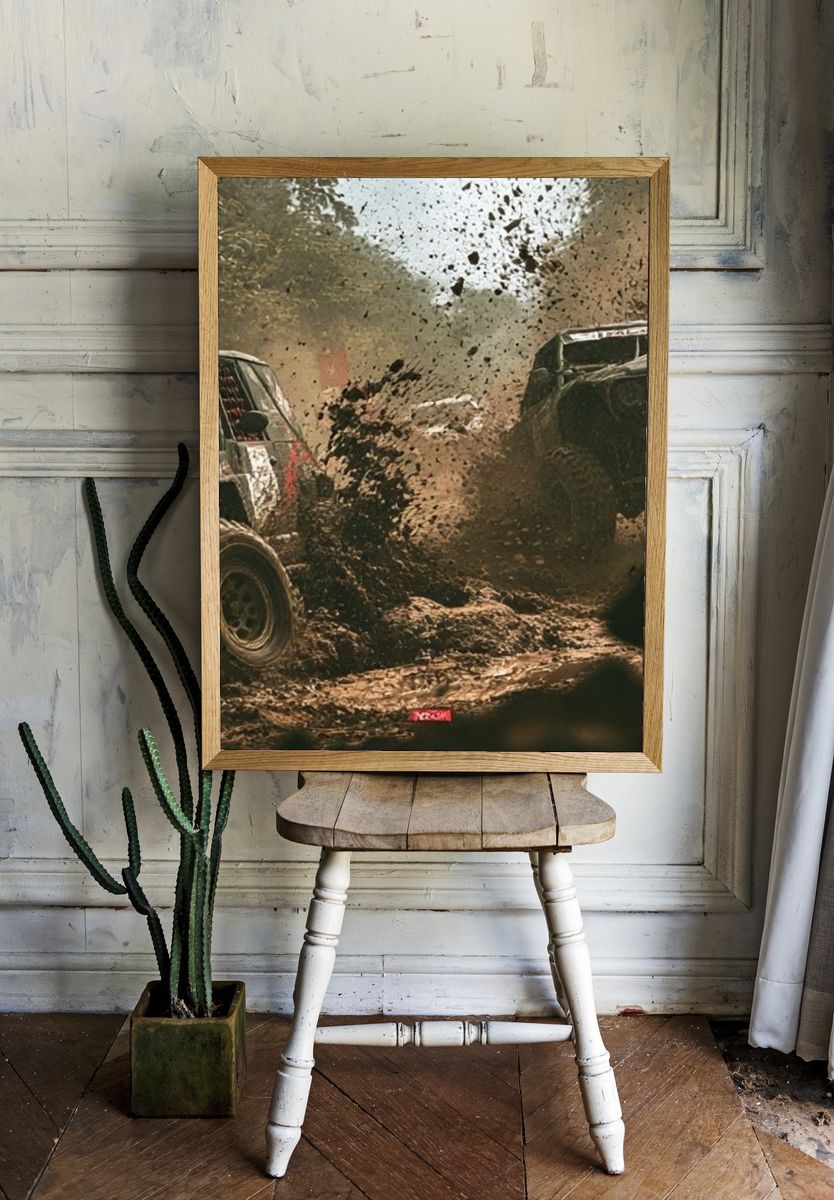 Off-Road Rally Action Poster. — room view 1