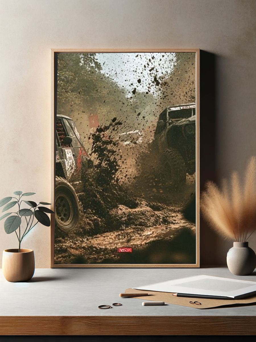 Off-Road Rally Action Poster. — room view 2