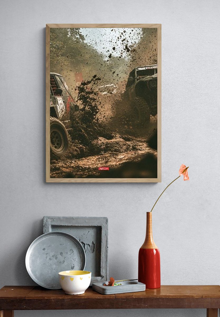 Off-Road Rally Action Poster. — room view 3