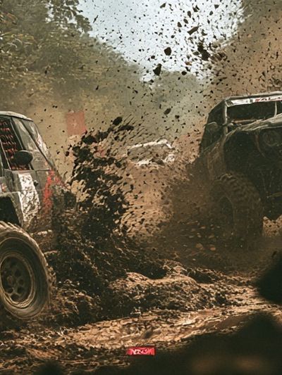 Off-Road Rally Action Poster. poster