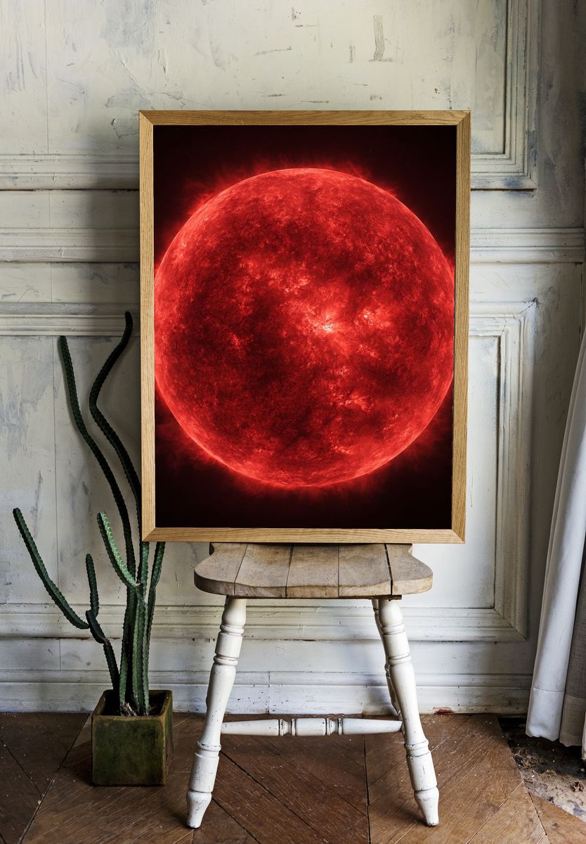 Red Sun Space Poster. — room view 1