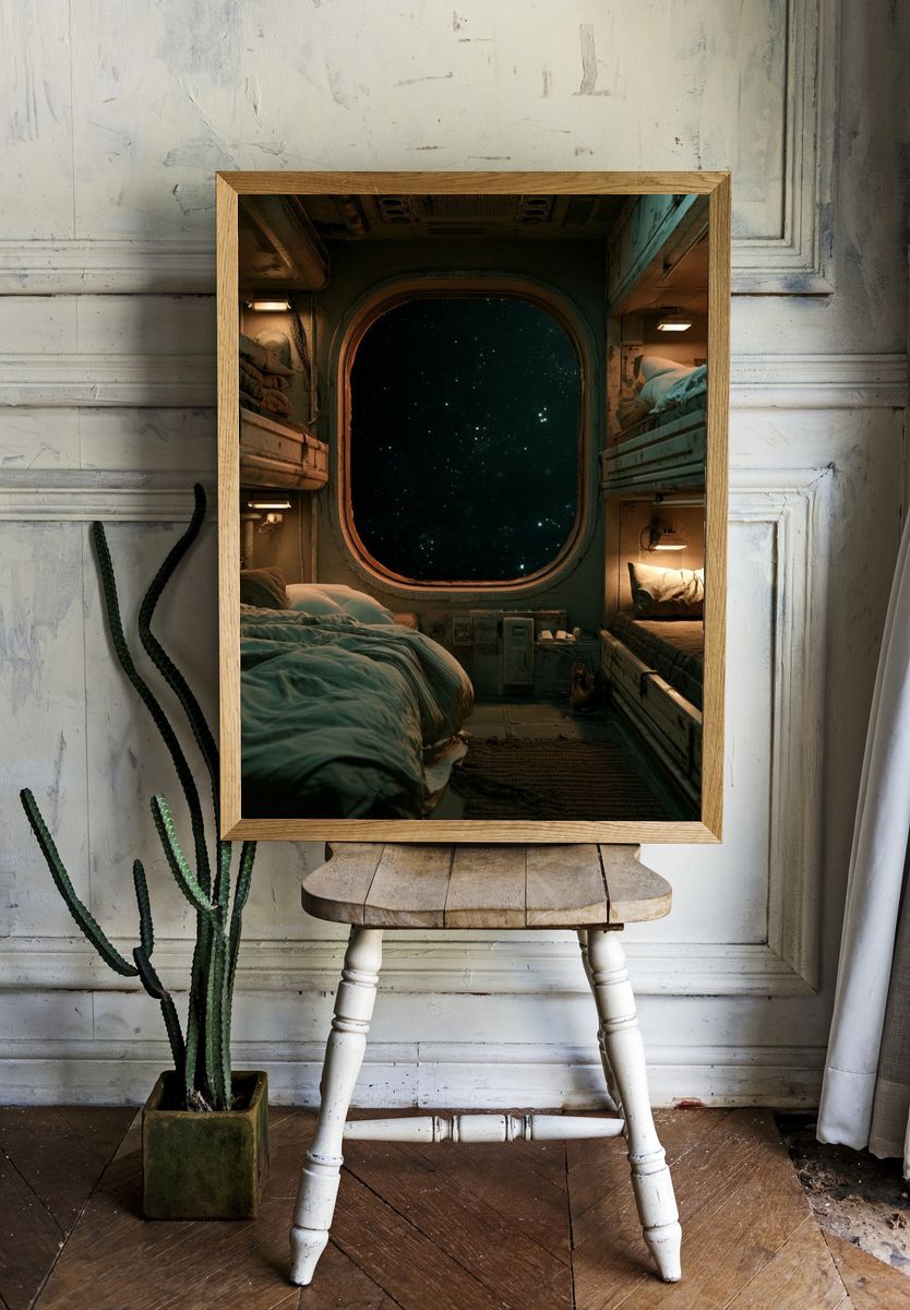 Space Station Cabin Poster. — room view 1