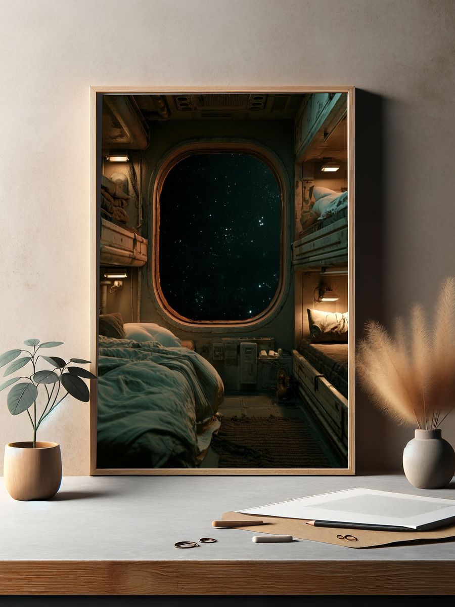 Space Station Cabin Poster. — room view 2