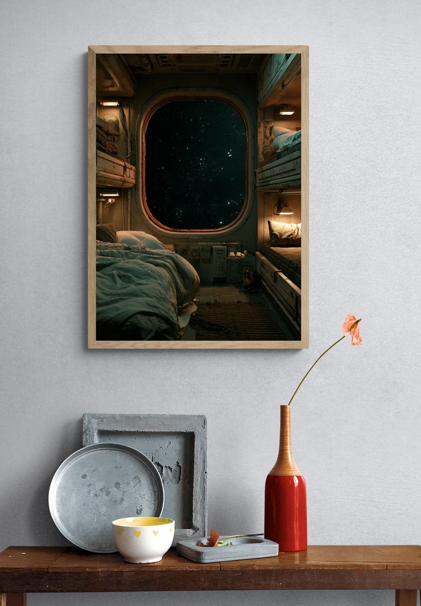 Space Station Cabin Poster. — room view 3