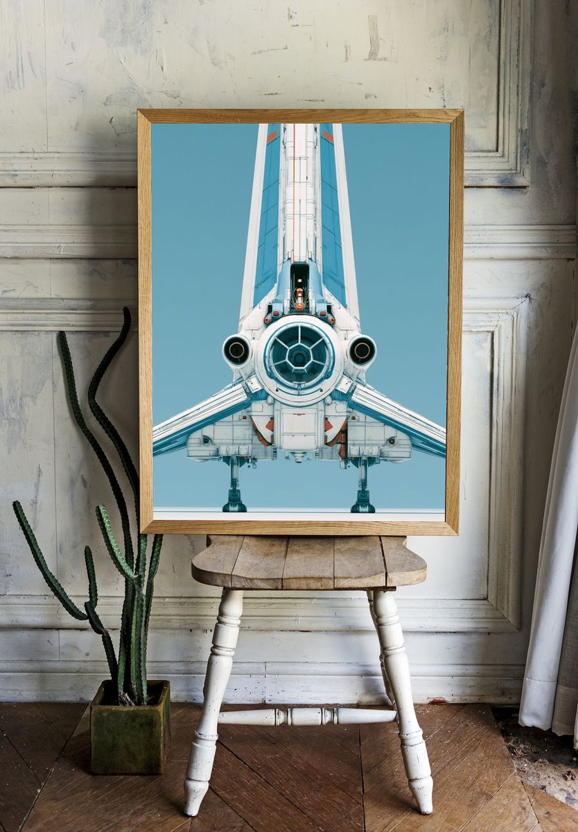 Retro Space Shuttle Poster. — room view 1