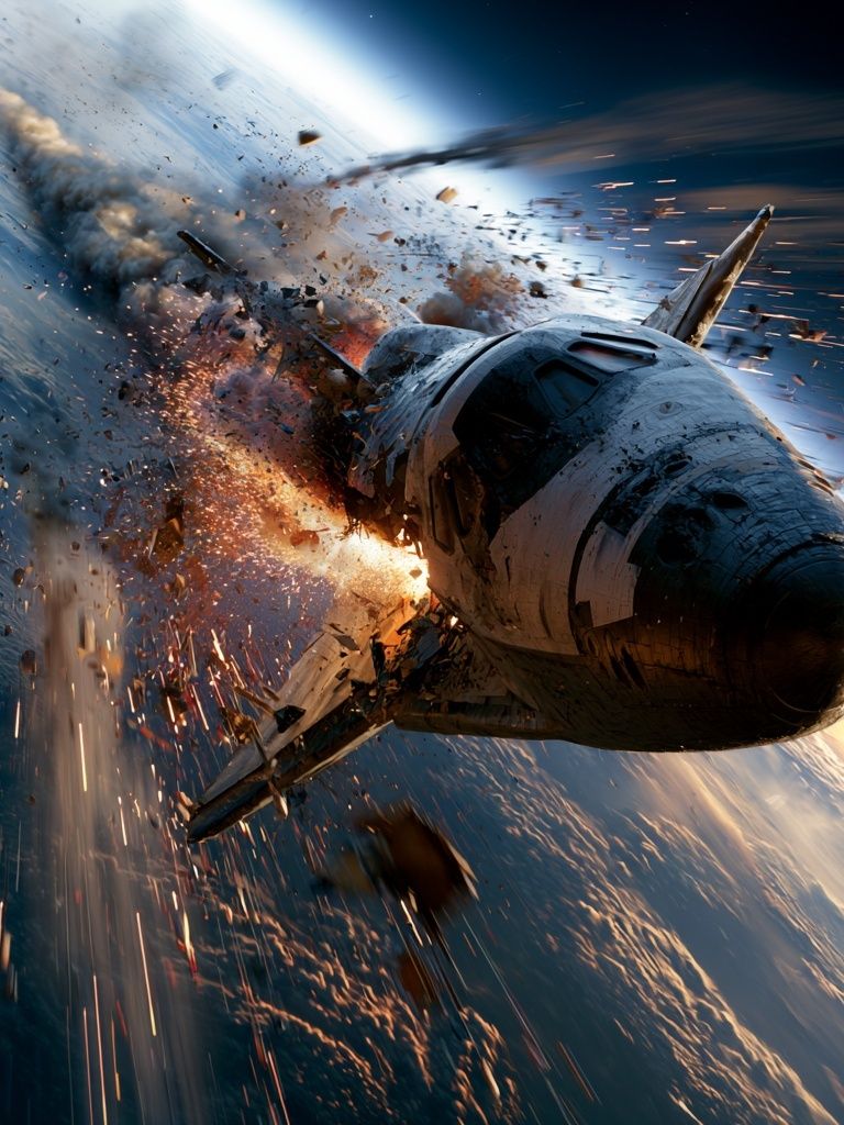 Space Shuttle Explosion Poster. poster detail